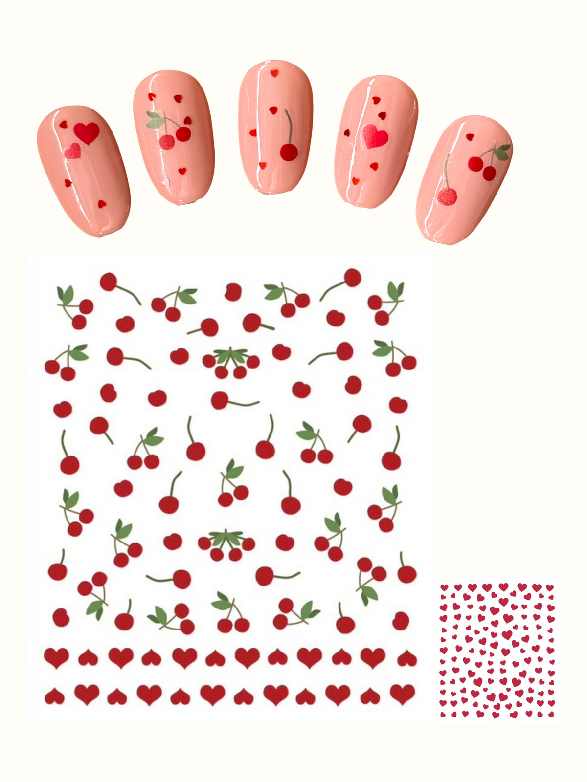 Cherries Nail Tattoo